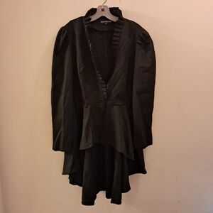 Scarlett Darkness Long Jacket Women's 2XL Gothic Steampunk Emo Jacket Ren Faire